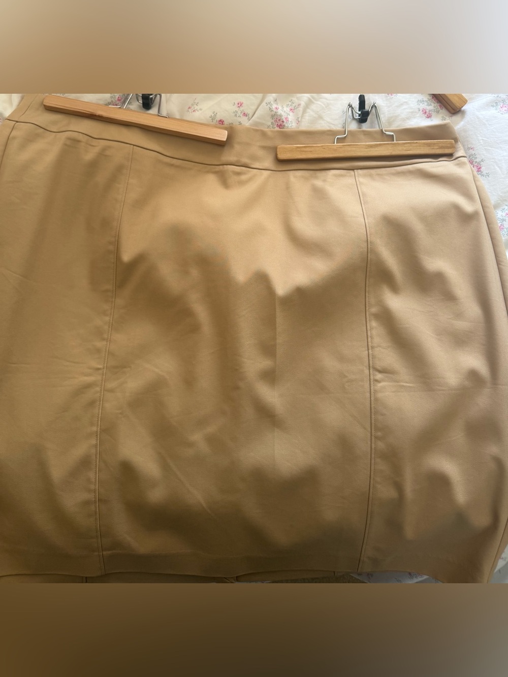 Lane Bryant Tan Double Weave Stretch Pencil Skirt